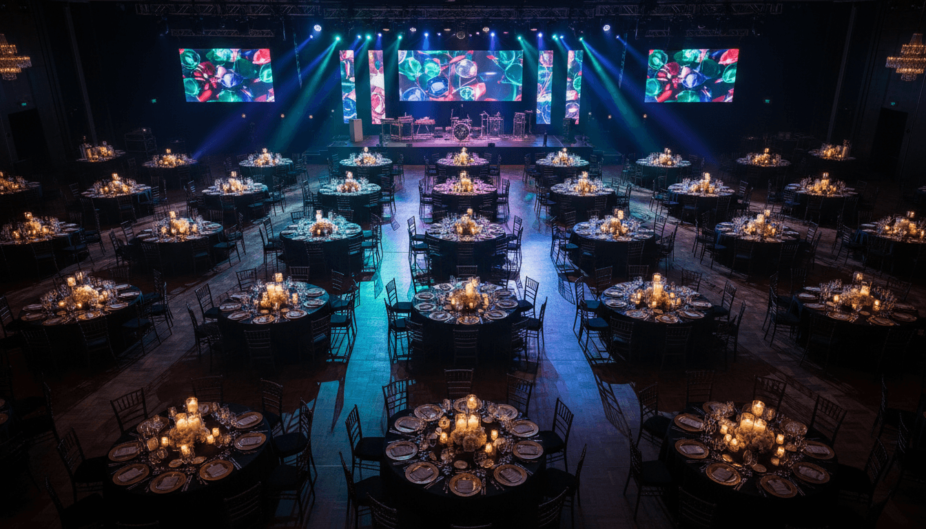 Corporate gala with stage entertainment